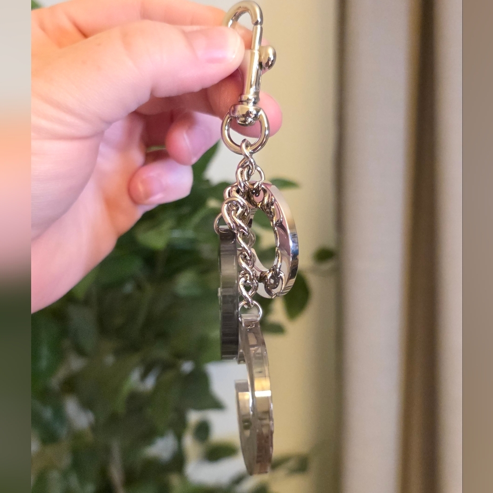 Coach Cascading Acrylic and Metal 'C' Keychain Charm - Picture 3 of 7